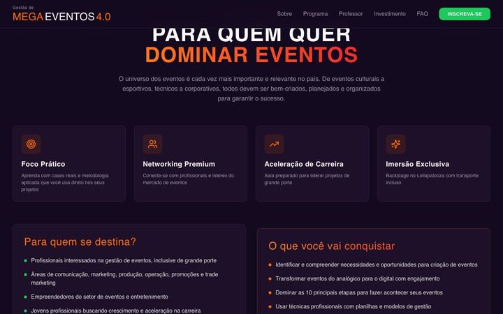 Para quem é e o que se conquista