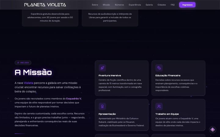 A missão em poucas linhas