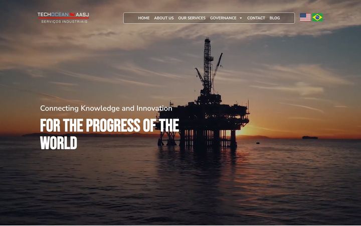 Página inicial do projeto TechOcean Soluções de Engenharia Offshore