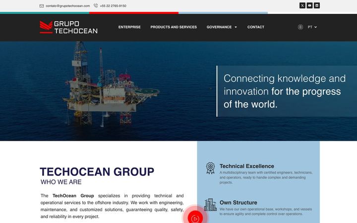 Site do Grupo TechOcean