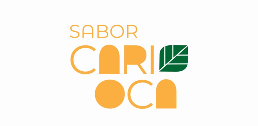 Logo vertical em laranja claro sobre fundo branco