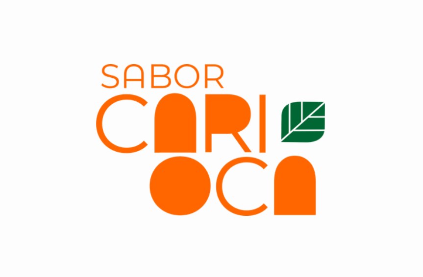 Logo vertical em laranja sobre fundo branco